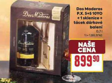 DOS MADERAS P.X. 5+5 10 YO + 1 SKLENICE + TÁCEK DÁRKOVÉ BALENÍ