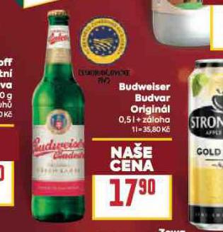 PIVO BUDWEISER BUDVAR ORIGINAL