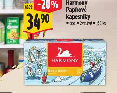 HARMONY PAPÍROVÉ KAPESNÍKY
