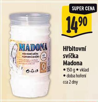 HŘBITOVNÍ SVÍČKA MADONA