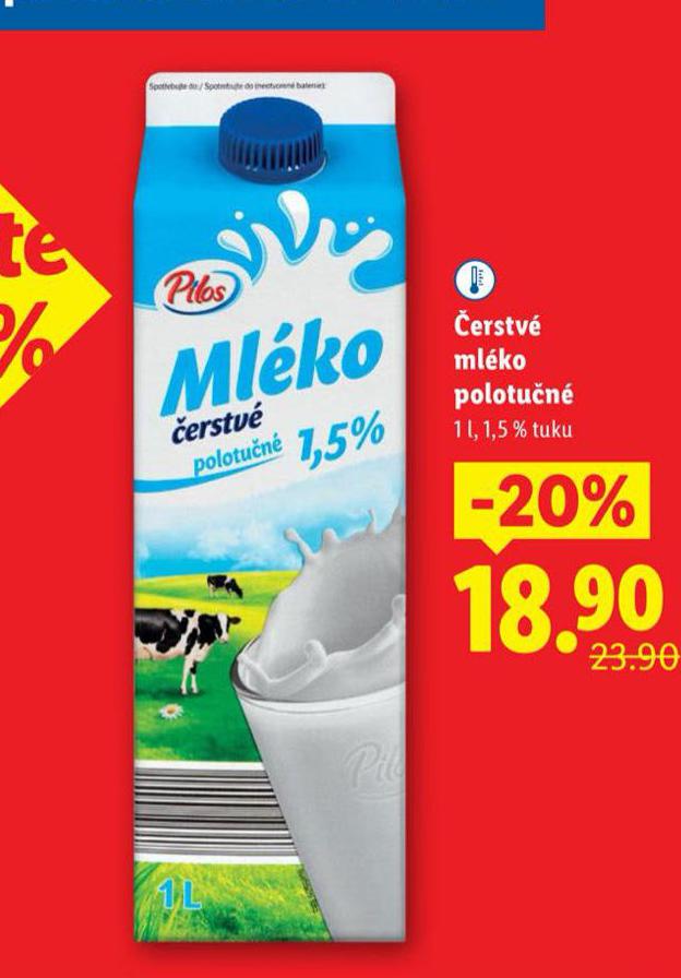 ČERSTVÉ MLÉKO POLOTUČNÉ