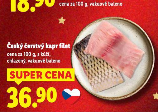 ČESKÝ ČERSTVÝ KAPR FILET