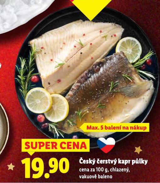 ČESKÝ ČERSTVÝ KAPR PŮLKY