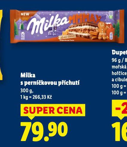 MILKA S PERNÍČKOVOU PŘÍCHUTÍ