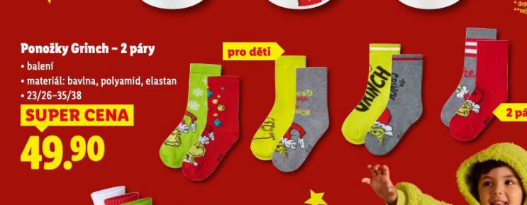 PONOŽKY GRINCH