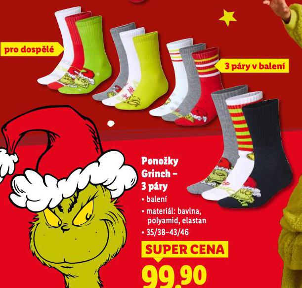 PONOŽKY GRINCH
