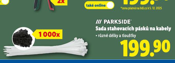 SADA STAHOVACÍCH PÁSKŮ NA KABELY