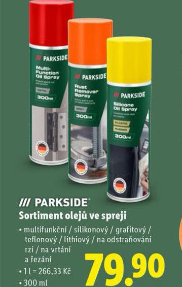 SORTIMENT OLEJŮ VE SPREJI