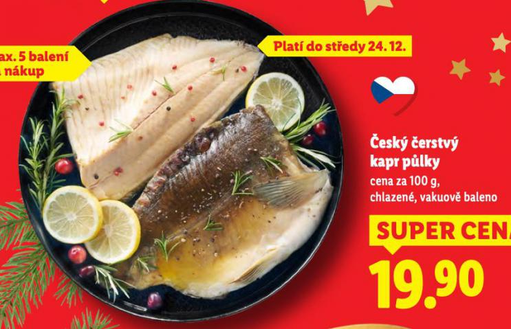 ČESKÝ ČERSTVÝ KAPR PŮLKY