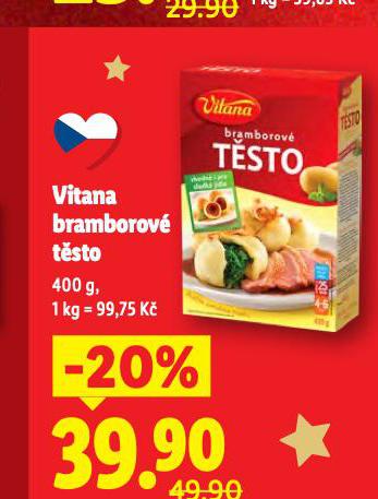 VITANA BRAMBOROVÉ TĚSTO