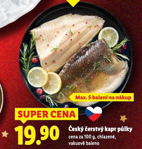 ČESKÝ ČERSTVÝ KAPR PŮLKY