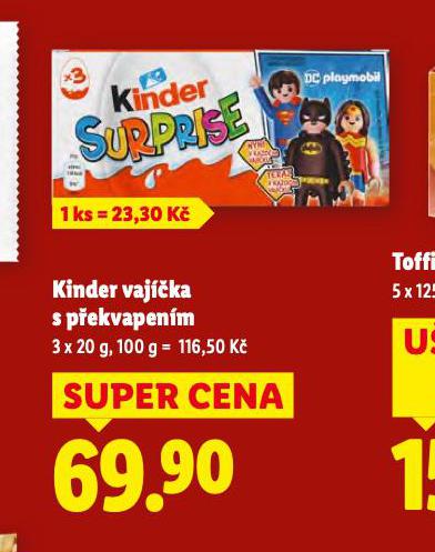 KINDER VAJÍČKA S PŘEKVAPENÍM