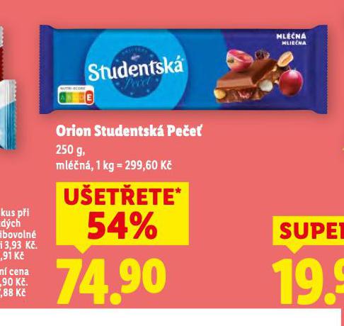 ORION STUDENTSKÁ PEČEŤ