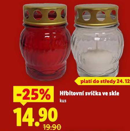 HŘBITOVNÍ SVÍČKA VE SKLE