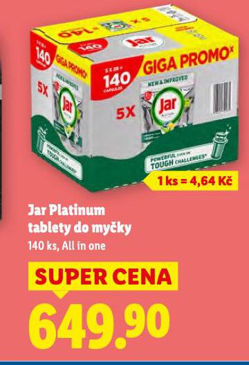 JAR TABLETY DO MYČKY