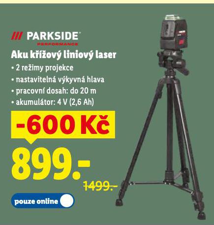PARKSIDE AKU KŘÍŽOVÝ LINIOVÝ LASER