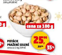 PISTÁCIE PRAŽENÉ SOLENÉ