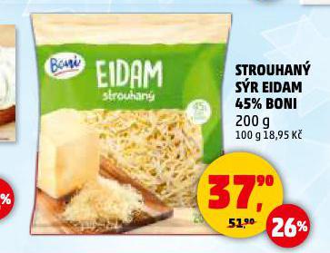 STROUHANÝ SÝR EIDAM 45% BONI