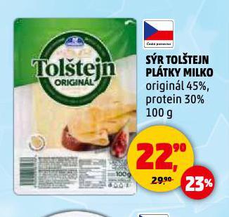 SÝR TOLŠTEJN PLÁTKY MILKO