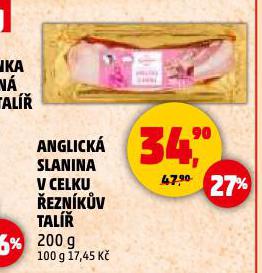ANGLICKÁ SLANINA V CELKU