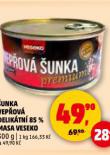 ŠUNKA VEPŘOVÁ DELIKÁTNÍ 85 % MASA VESEKO