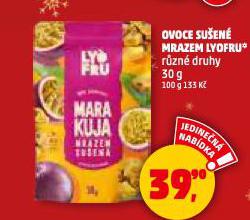 OVOCE SUŠENÉ MRAZEM LYOFRU