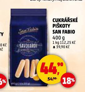 CUKRÁŘSKÉ PIŠKOTY SAN FABIO