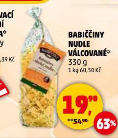 BABIČČINY NUDLE VÁLCOVANÉ