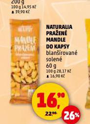 NATURALIA PRAŽENÉ MANDLE DO KAPSY