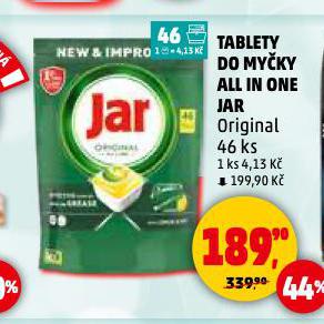 JAR TABLETY DO MYČKY