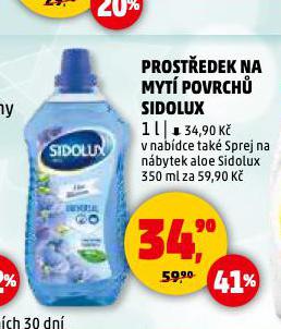 SIDOLUX PROSTŘEDEK NA MYTÍ POVRCHŮ