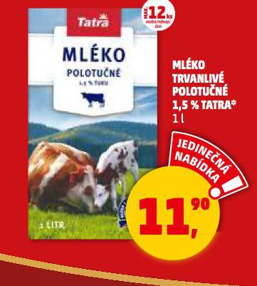 MLÉKO TRVANLIVÉ POLOTUČNÉ