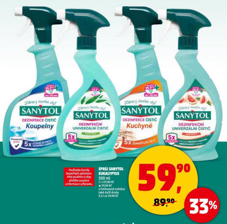 SPREJ SANYTOL EUKALYPTUS