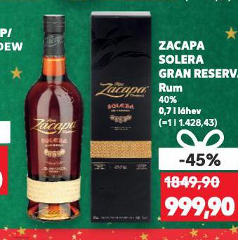 ZACAPA SOLERA GRAN RESERVA