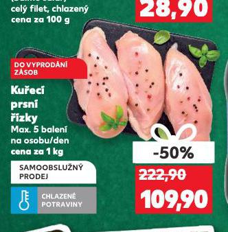 KUŘECÍ PRSNÍ ŘÍZKY