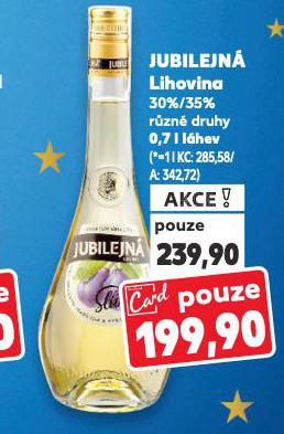 JUBILEJNÁ LIHOVINA