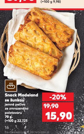 SNACK MADELAND SE ŠUNKOU