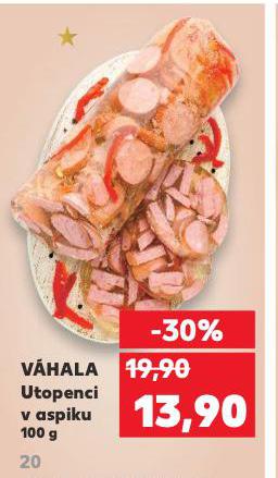 VÁHALA UTOPENCI V ASPIKU