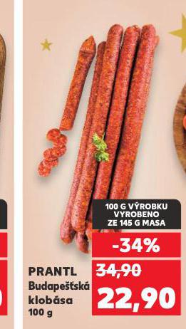 PRANTL BUDAPEŠŤSKÁ KLOBÁSA