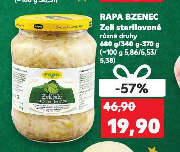 RAPA BZENEC ZELÍ STERILOVANÉ