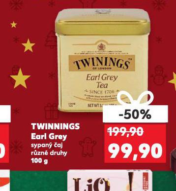 TWINNINGS EARL GREY ČAJ