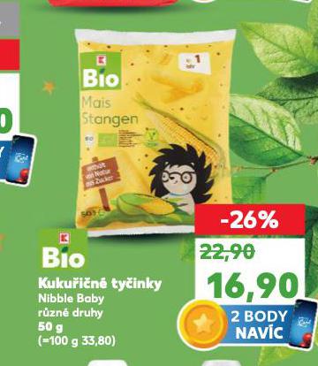 BIO KUKUŘIČNÉ TYČINKY