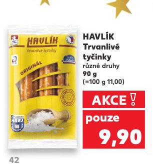 HAVLÍK TRVANLIVÉ TYČINKY