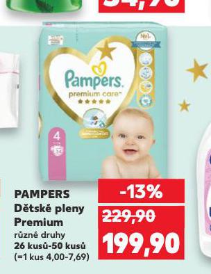 PAMPERS DĚTSKÉ PLENKY