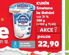 KUNÍN SMETANA KE ŠLEHÁNÍ