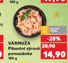 VARMUŽA PIKANTNÍ SÝROVÁ POMAZÁNKA