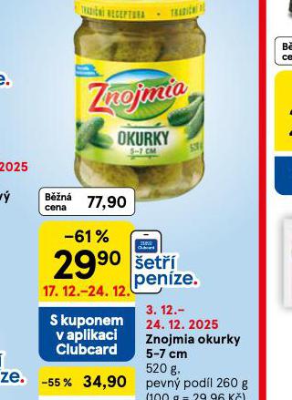 ZNOJMIA OKURKY 5-7 CM