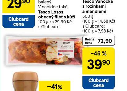 VÁNOČKA S ROZINKAMI A MANDLEMI