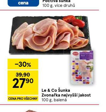 ŠUNKA ZVONAŘKA NEJVYŠŠÍ JAKOSTI