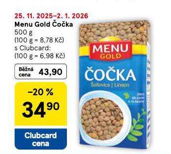 MENU GOLD ČOČKA